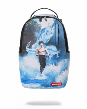 Blue Men's Sprayground Bruce Lee Backpacks | HBEZ41358