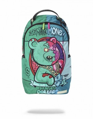 Blue Men's Sprayground Hungry Dollars Backpacks | NYFU12703