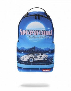 Blue Men's Sprayground Inferno Backpacks | WXVB03987