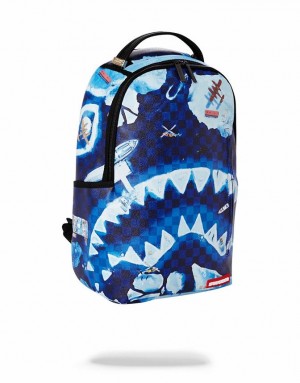 Blue Men's Sprayground North Shark Backpacks | CFXO75340