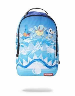 Blue Men's Sprayground Pokemon Backpacks | CWQY62097