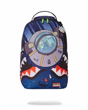 Blue Men's Sprayground Rick & Morty Backpacks | FNCT85241