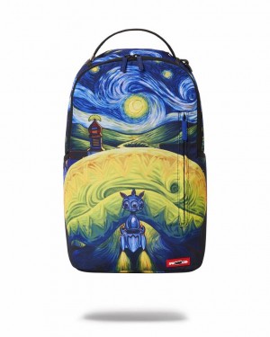 Blue Men's Sprayground Ron English Backpacks | CAJP69583