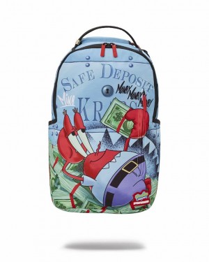 Blue Men's Sprayground Spongebob Backpacks | YPBG18250