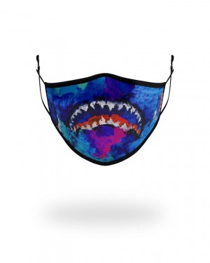 Blue Women's Sprayground Color Drip Face Masks | QTJO07158