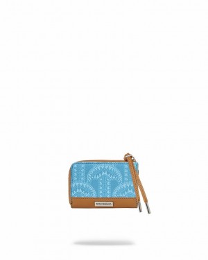 Blue Women's Sprayground Illuchains Turq Wallets | VENT94627