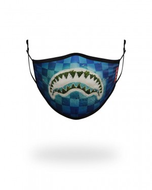 Blue Women's Sprayground Shark Island Face Masks | HLFM63457