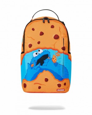 Blue Yellow Men's Sprayground Scribble Me Rich Backpacks | JQOW32605