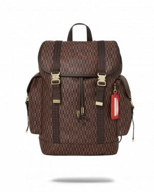 Brown Men's Sprayground Alpha Navigator Monte Carlo | QOJX34167