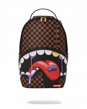 Brown Men's Sprayground Diablo All Or Nothing Backpacks | UOER31759