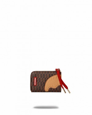 Brown Men's Sprayground Sharkfinity Wallets | NJGC84539