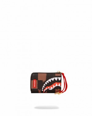 Brown Men's Sprayground Sharks In Paris Vanquish Wallets | OITE19542