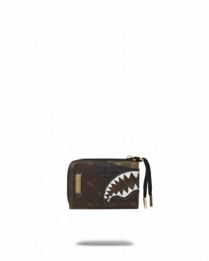 Brown Men's Sprayground Stealth Mode Wallets | IEQG39186