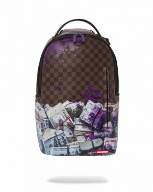 Brown Men's Sprayground The Heist Backpacks | NUET71395