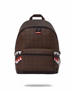 Brown Women's Sprayground Frenzy Sharks Savage | JTEN98167