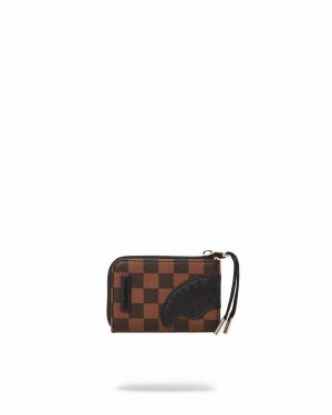 Brown Women's Sprayground Henny Lock Sharks In Paris Wallets | SQJT87410