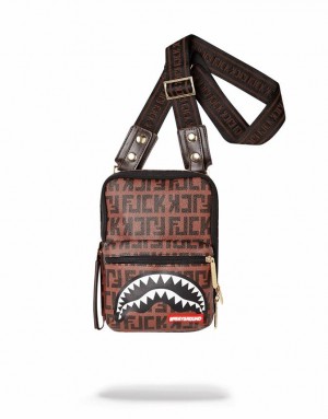 Brown Women's Sprayground Offended Slings Bag | KHCN08365