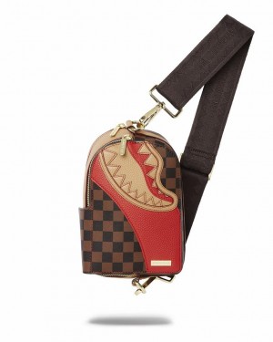 Brown Women's Sprayground Raceway Henny Slings Bag | JBGP37629