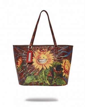 Brown Women's Sprayground Ron English Tote Bags | UIPH51830