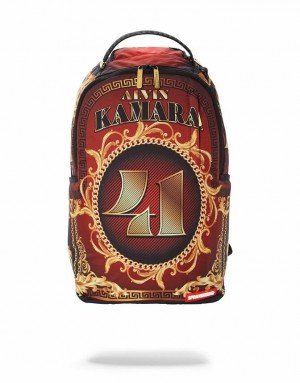 Gold Men's Sprayground Nfl Alvin Kamara Backpacks | XVJN74816