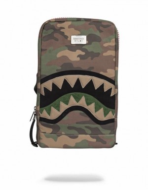 Green Men's Sprayground Cut & Sew Backpacks | TKVH10875