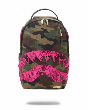 Green Men's Sprayground Drop Zone Backpacks | FLHP58913