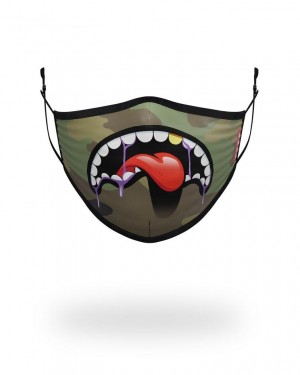 Green Men's Sprayground Lucid Shark Face Masks | UBKY34685