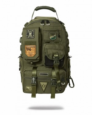 Green Men's Sprayground Special Ops Full Throttle Backpacks | TQCF89462