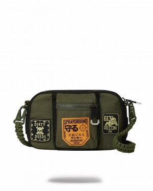 Green Women's Sprayground Special Ops Full Throttle Slings Bag | ABYQ29785