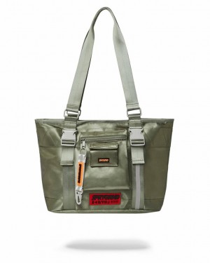 Green Women's Sprayground Special Ops Tote Bags | MPED38427