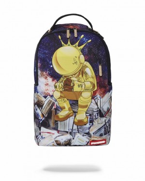 Multicolor Men's Sprayground Astromoney Backpacks | HGOK07419