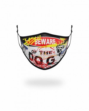 Multicolor Men's Sprayground Beware Of The Dog Face Masks | JGTY36289