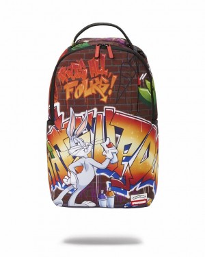 Multicolor Men's Sprayground Bugs Master Carrots Backpacks | FZVO50214