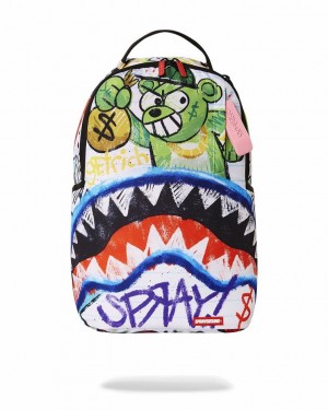 Multicolor Men's Sprayground Crunch Time Backpacks | YLIO02137