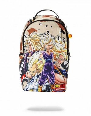 Multicolor Men's Sprayground Dragon Ball Z Super Saiyan Backpacks | WYKT79452