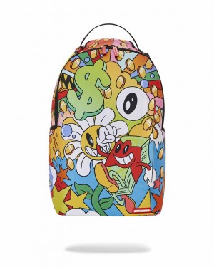 Multicolor Men's Sprayground Early Dazed Backpacks | MPWO47201