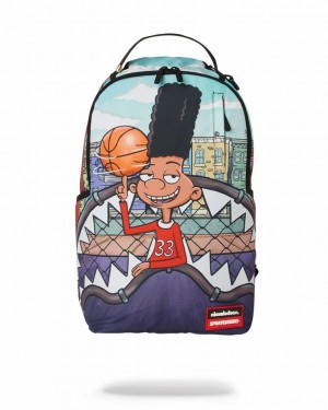 Multicolor Men's Sprayground Hey Arnold Backpacks | OQAH54319