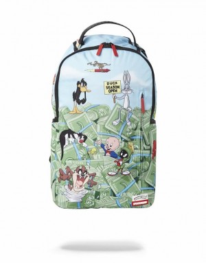 Multicolor Men's Sprayground Looney Tunes Playtime Backpacks | AHXM21743