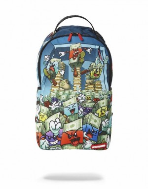 Multicolor Men's Sprayground Money Boys Backpacks | COJP28416