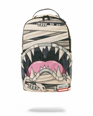 Multicolor Men's Sprayground Monsters Mummy Shark Backpacks | IFAR53640