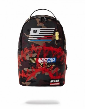 Multicolor Men's Sprayground Nascar Burnout Backpacks | NIZL46578