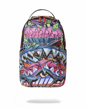 Multicolor Men's Sprayground Next Stop Backpacks | UKSE56407