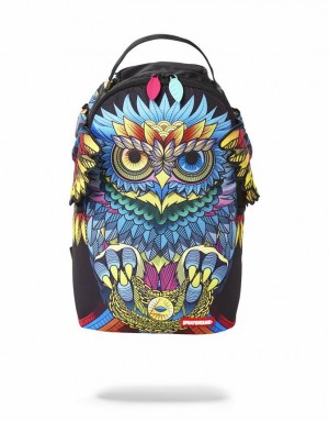 Multicolor Men's Sprayground O.W.L. Mini Backpacks | BJMV49702