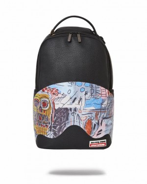 Multicolor Men's Sprayground Official Basquiat Backpacks | EBPG78245