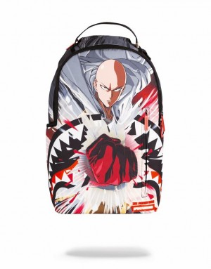 Multicolor Men's Sprayground One Punch Man Shark Backpacks | HNTV52473