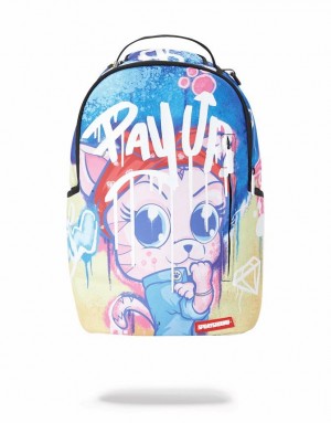 Multicolor Men's Sprayground Pay Up Backpacks | RZNI51498