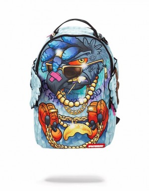 Multicolor Men's Sprayground Pigeons In The Hood Backpacks | MGWL72304