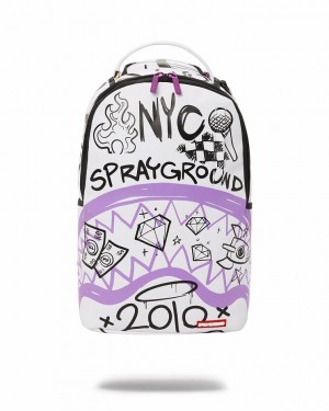 Multicolor Men's Sprayground Remember Where You Came From Backpacks | KHRA65987