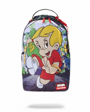 Multicolor Men's Sprayground Richie Rich Backpacks | ITHG08317