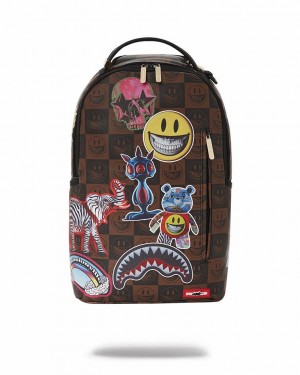 Multicolor Men's Sprayground Ron English Backpacks | SKIB96107